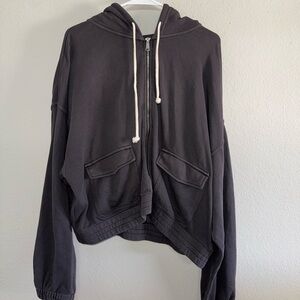 AERIE cropped zip hoodie